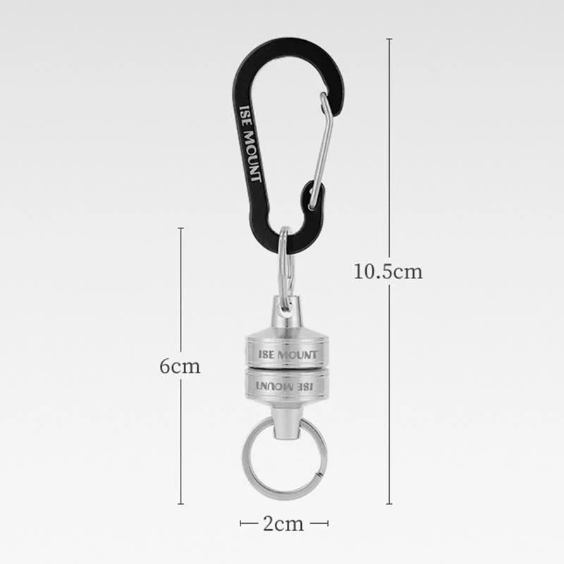 Magnetic Buckle Spring Rope Net Release Holder Keychain - Image 13