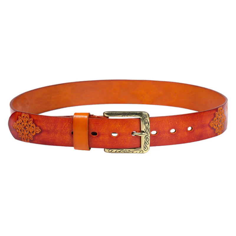 Medieval Exotic Embossed Pattern Leather Belt - Image 10
