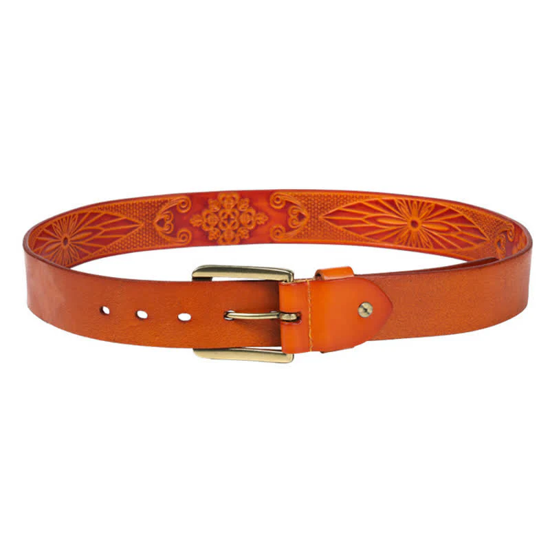 Medieval Exotic Embossed Pattern Leather Belt - Image 11