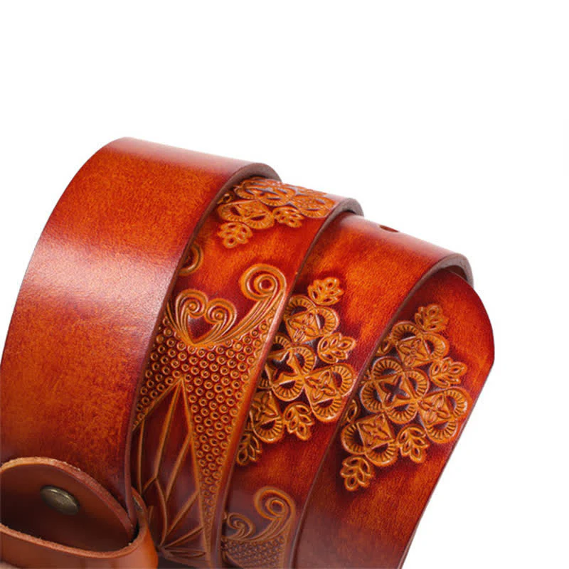 Medieval Exotic Embossed Pattern Leather Belt - Image 13