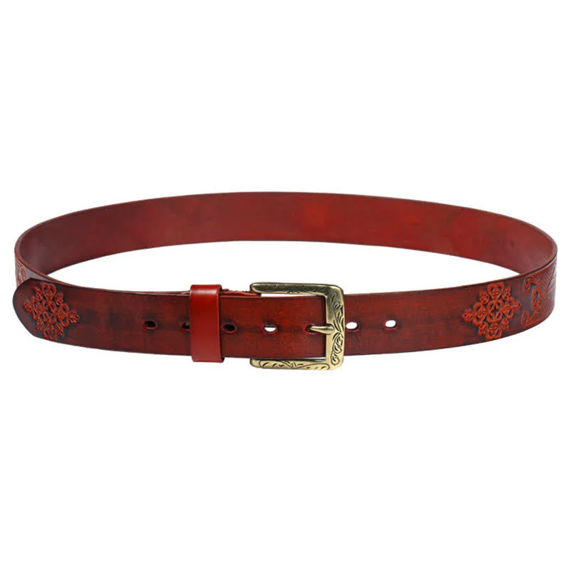 Medieval Exotic Embossed Pattern Leather Belt - Image 17