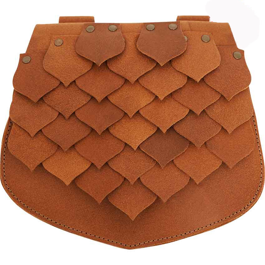 Medieval Style Large Capacity Fish Scale Viking Belt Bag - Image 4