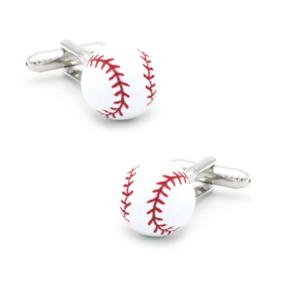 Men's 1 Pair Baseball Player Gloves Button Covers Set Cufflinks - Image 8