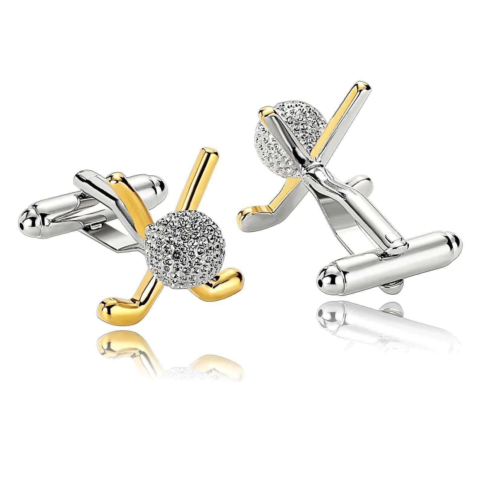 Men's 1 Pair Golf Time Button Covers Set Cufflinks - Image 10