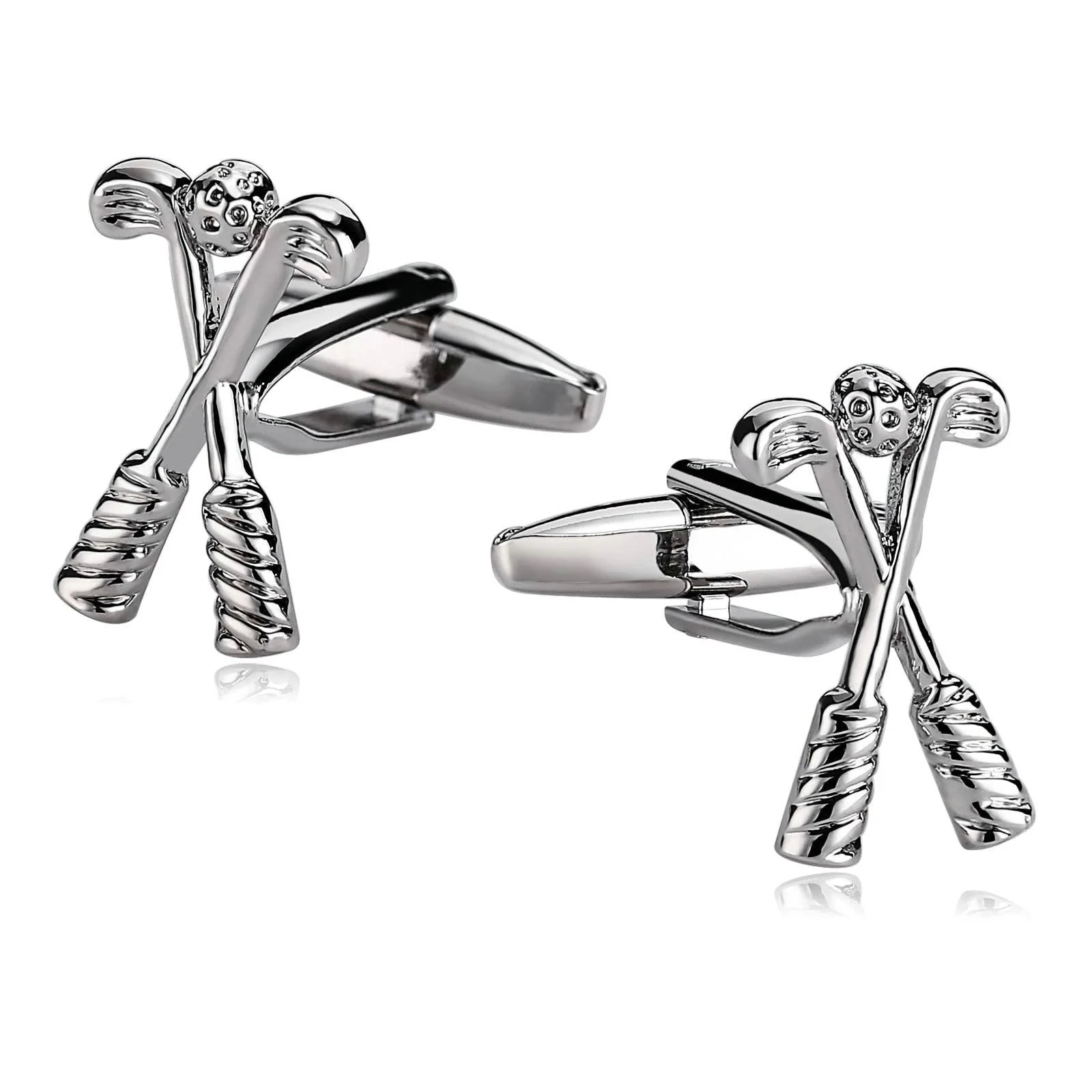 Men's 1 Pair Golf Time Button Covers Set Cufflinks - Image 12