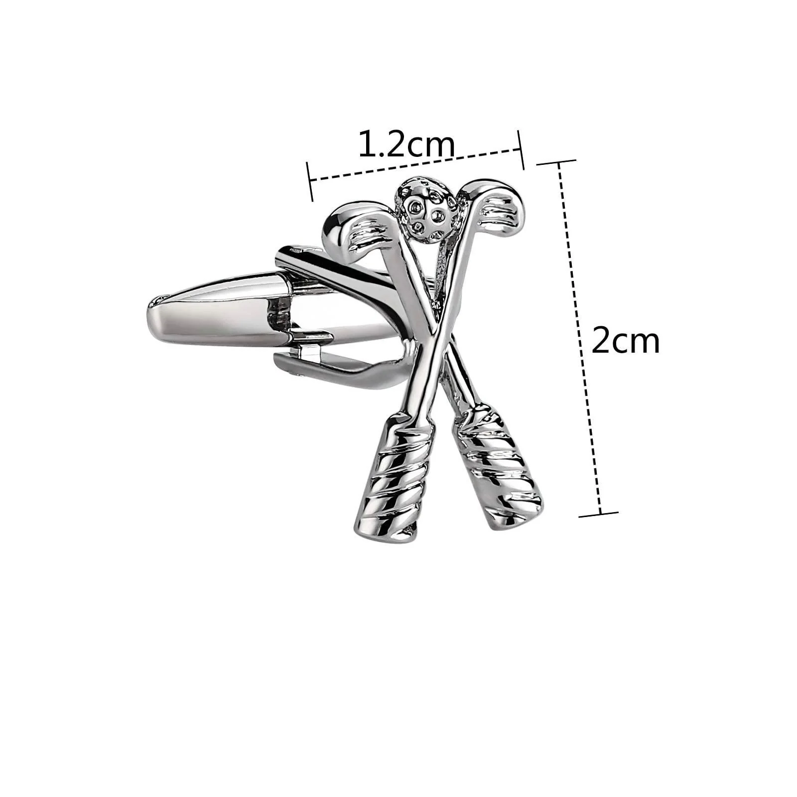 Men's 1 Pair Golf Time Button Covers Set Cufflinks - Image 13