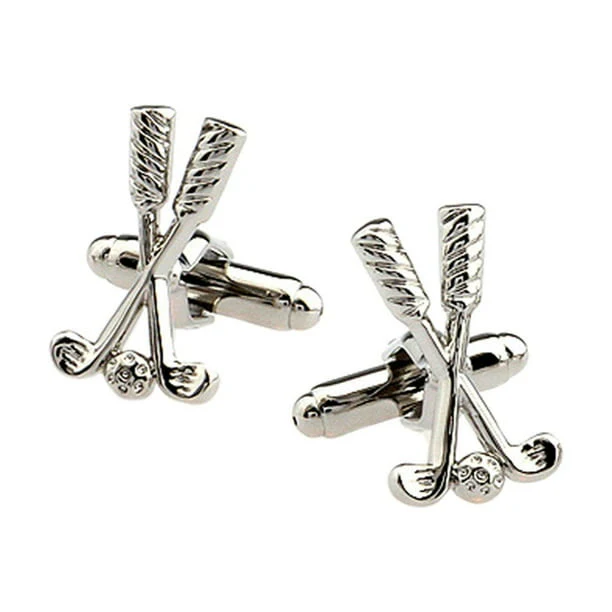 Men's 1 Pair Golf Time Button Covers Set Cufflinks - Image 16