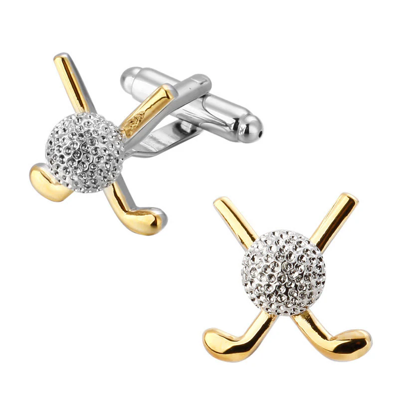 Men's 1 Pair Golf Time Button Covers Set Cufflinks - Image 9