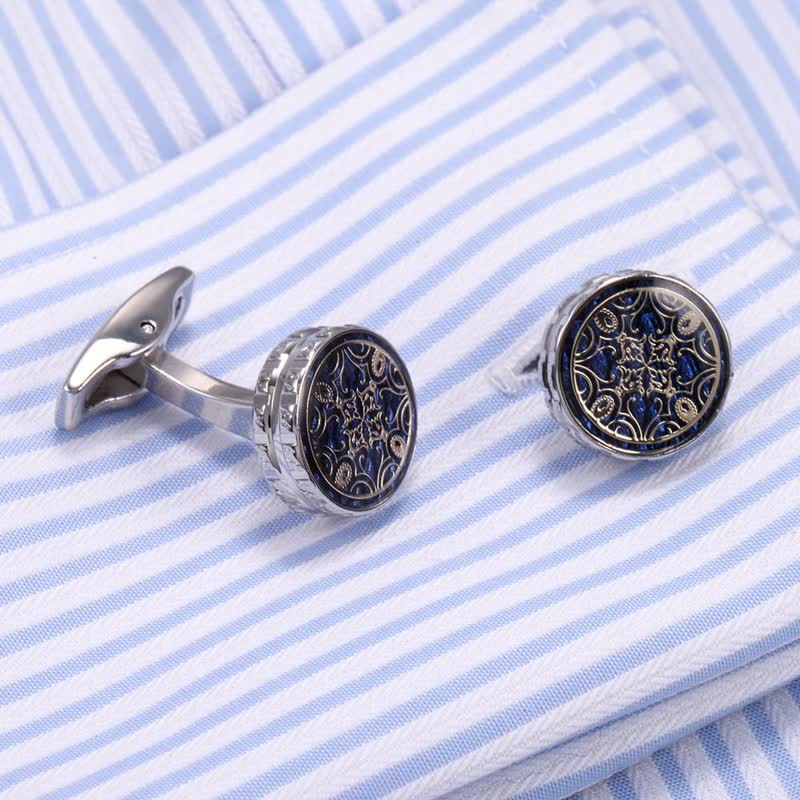 Men's 1 Pair Novelty Floral Pattern Design Cufflinks - Image 2
