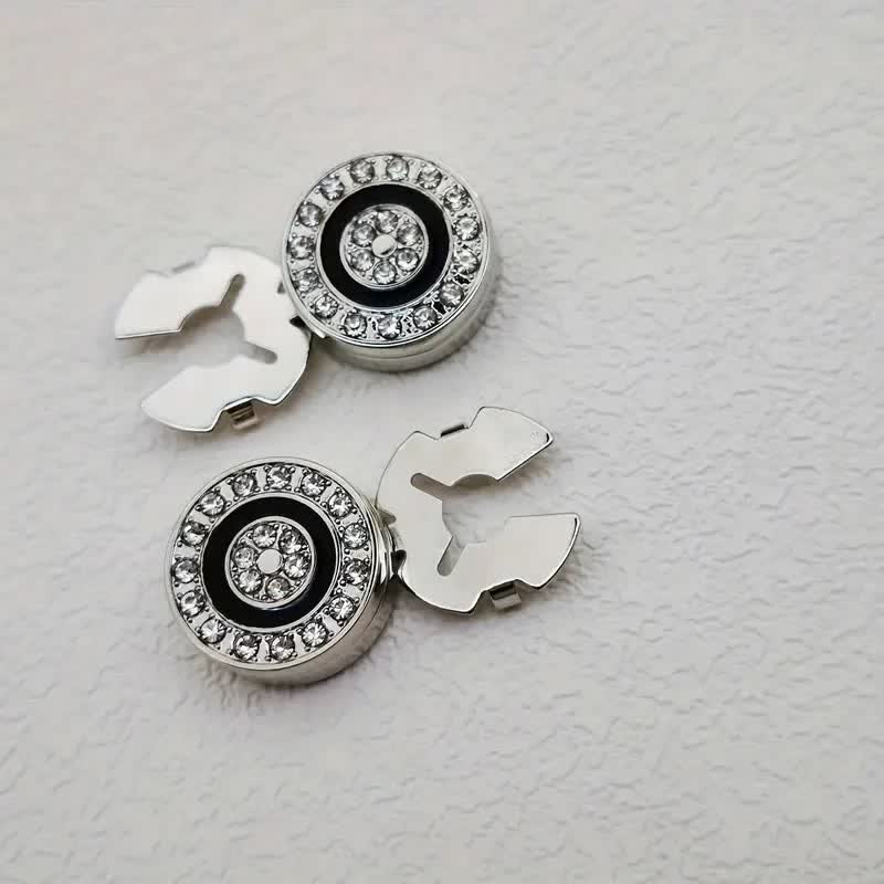 Men's 1 Pair Novelty Snap-On Elegant Button Covers Set Cufflinks - Image 11