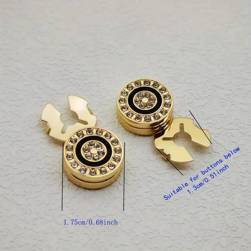 Men's 1 Pair Novelty Snap-On Elegant Button Covers Set Cufflinks - Image 6