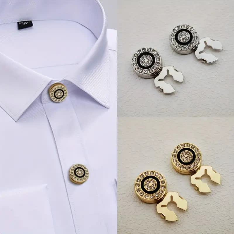 Men's 1 Pair Novelty Snap-On Elegant Button Covers Set Cufflinks - Image 7