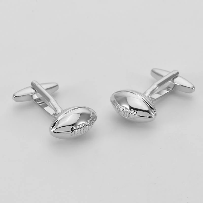 Men's 1 Pair Rugby Time Button Covers Set Cufflinks - Image 2