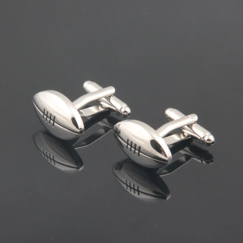 Men's 1 Pair Rugby Time Button Covers Set Cufflinks - Image 6