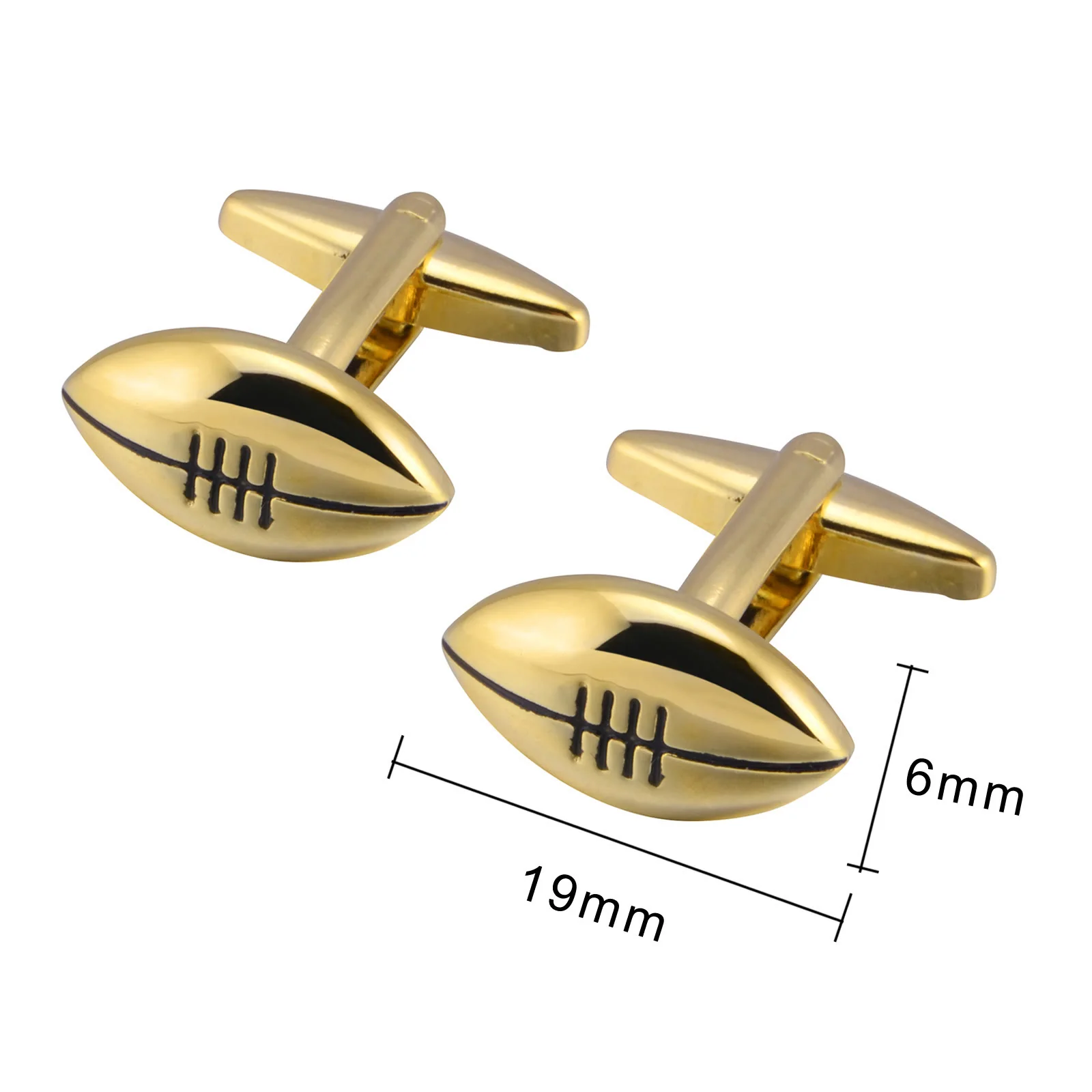Men's 1 Pair Rugby Time Button Covers Set Cufflinks - Image 7
