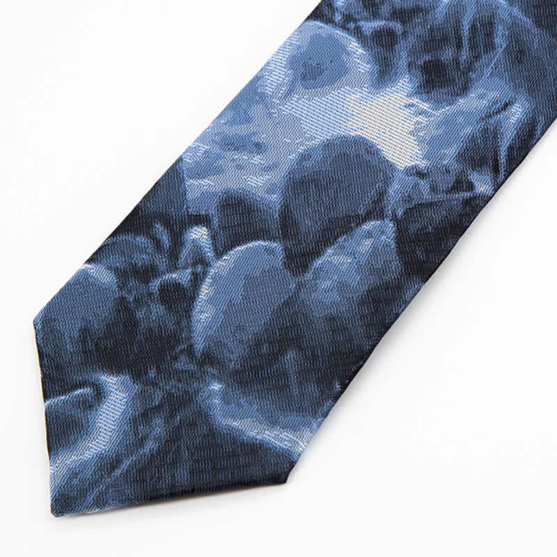 Men's Abstract Dark Blue Dreamworld Necktie - Image 3