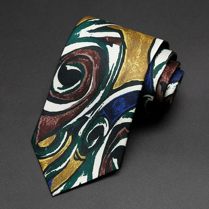 Men's Abstract Fasion Oil Painting Freedom Necktie - Image 2