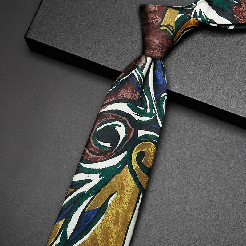 Men's Abstract Fasion Oil Painting Freedom Necktie - Image 3