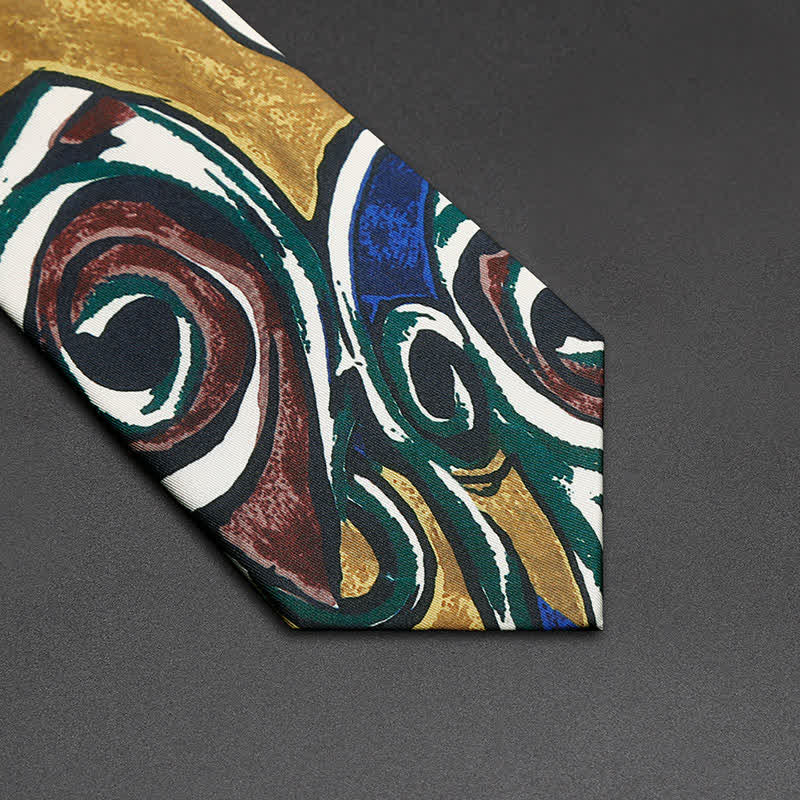 Men's Abstract Fasion Oil Painting Freedom Necktie - Image 4