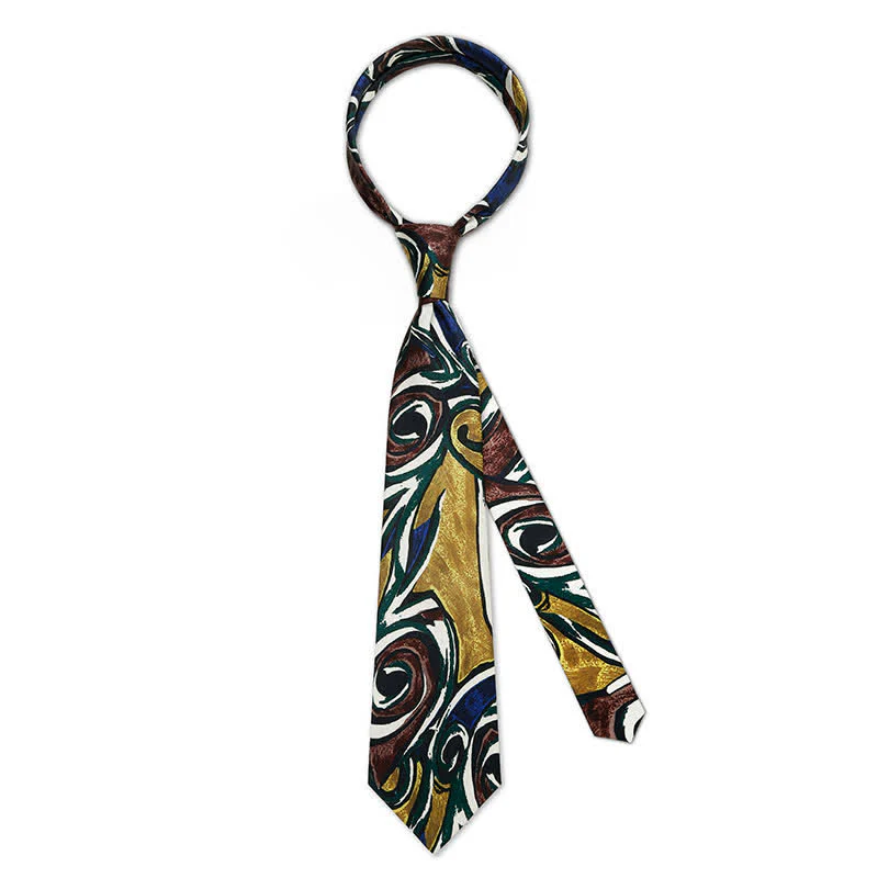 Men's Abstract Fasion Oil Painting Freedom Necktie - Image 5