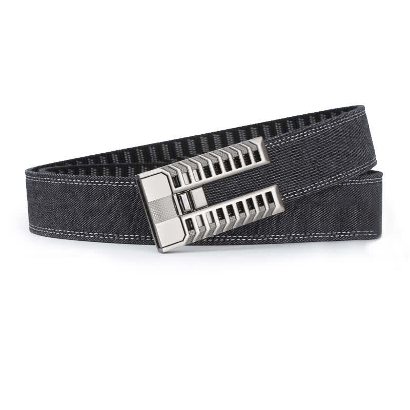 Men's Adjustable Automatic Buckle Denim Fabric Belt - Image 3