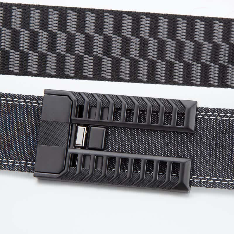Men's Adjustable Automatic Buckle Denim Fabric Belt - Image 4