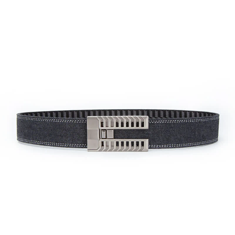 Men's Adjustable Automatic Buckle Denim Fabric Belt - Image 7
