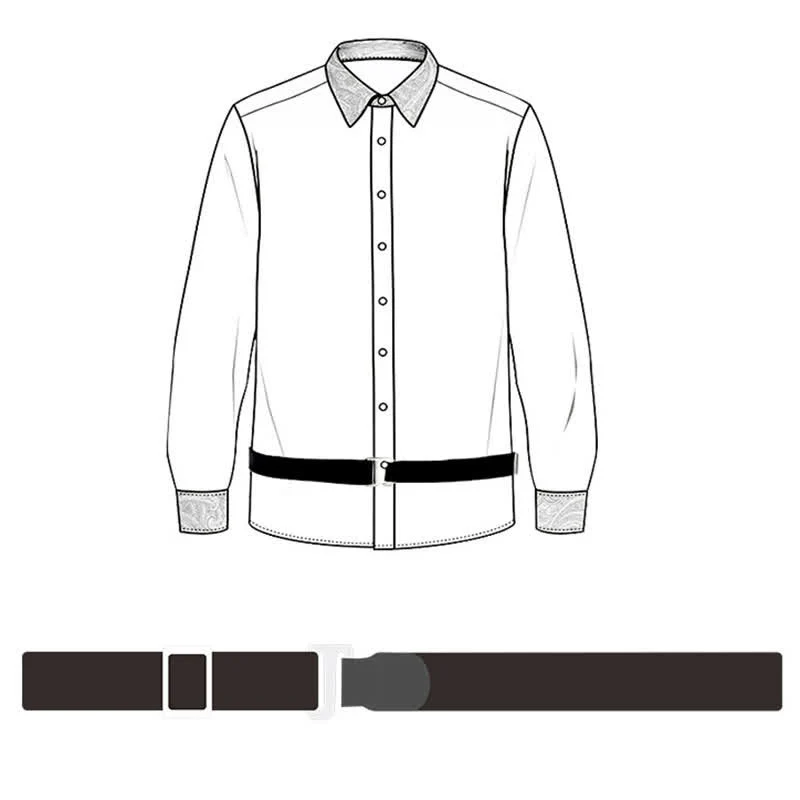Men's Adjustable Elastic Shirt Stay Invisible Belt - Image 2