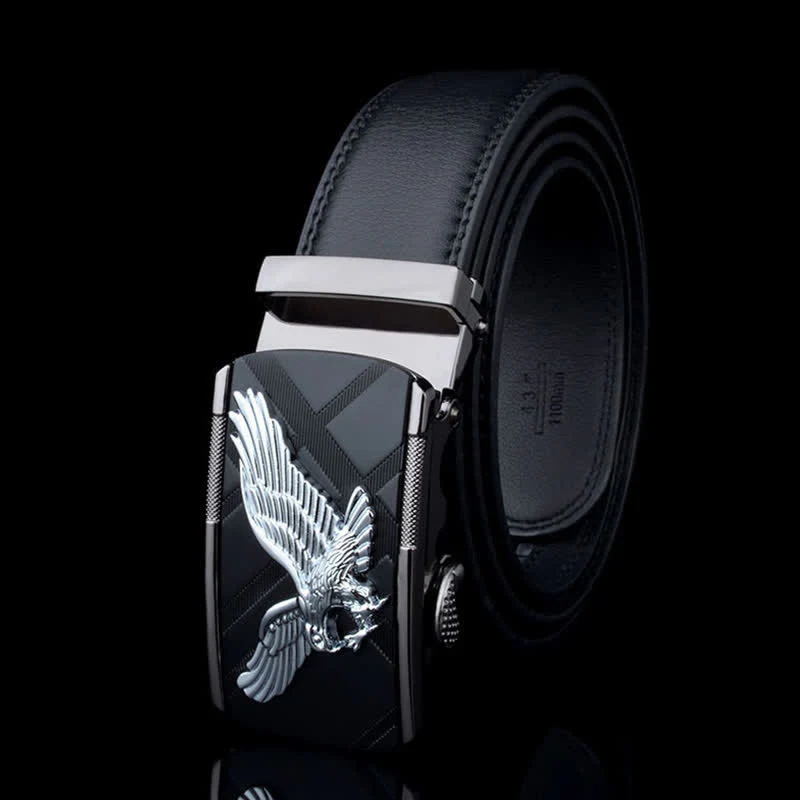 Men's Animal Eagle Automatic Buckle Leather Belt - Image 7