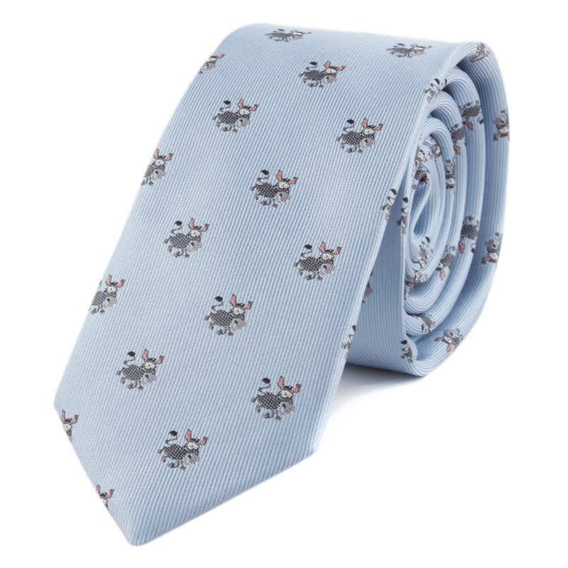 Men's Animals Poker Motifs Necktie - Image 11