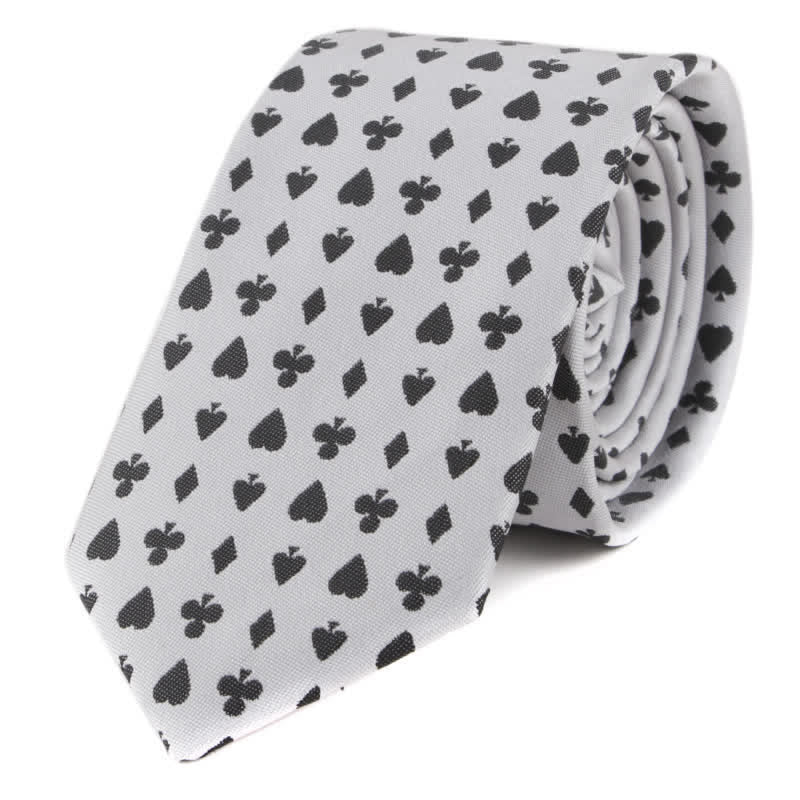 Men's Animals Poker Motifs Necktie - Image 13
