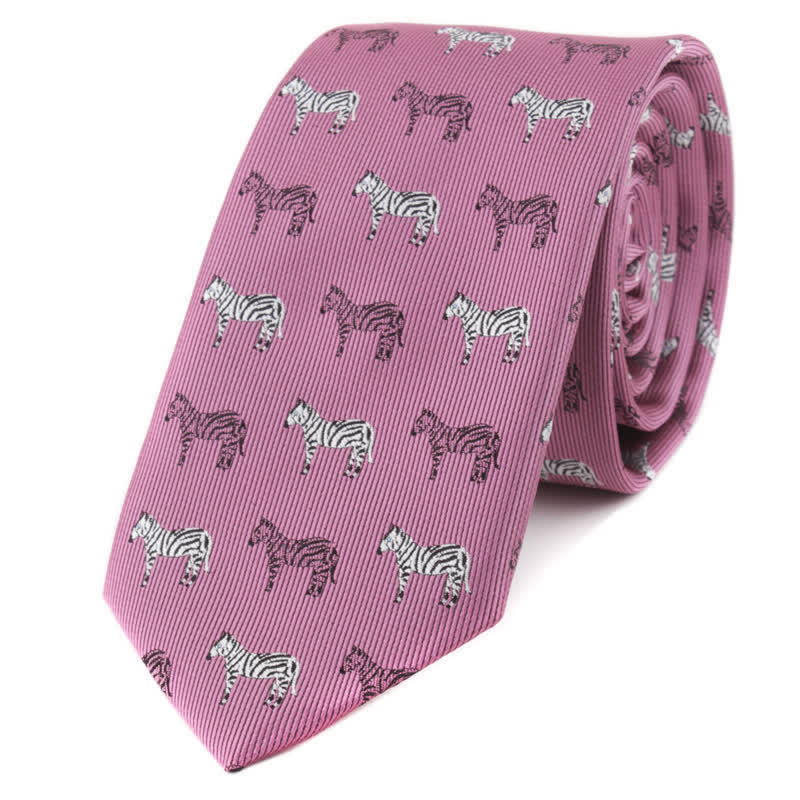 Men's Animals Poker Motifs Necktie - Image 7