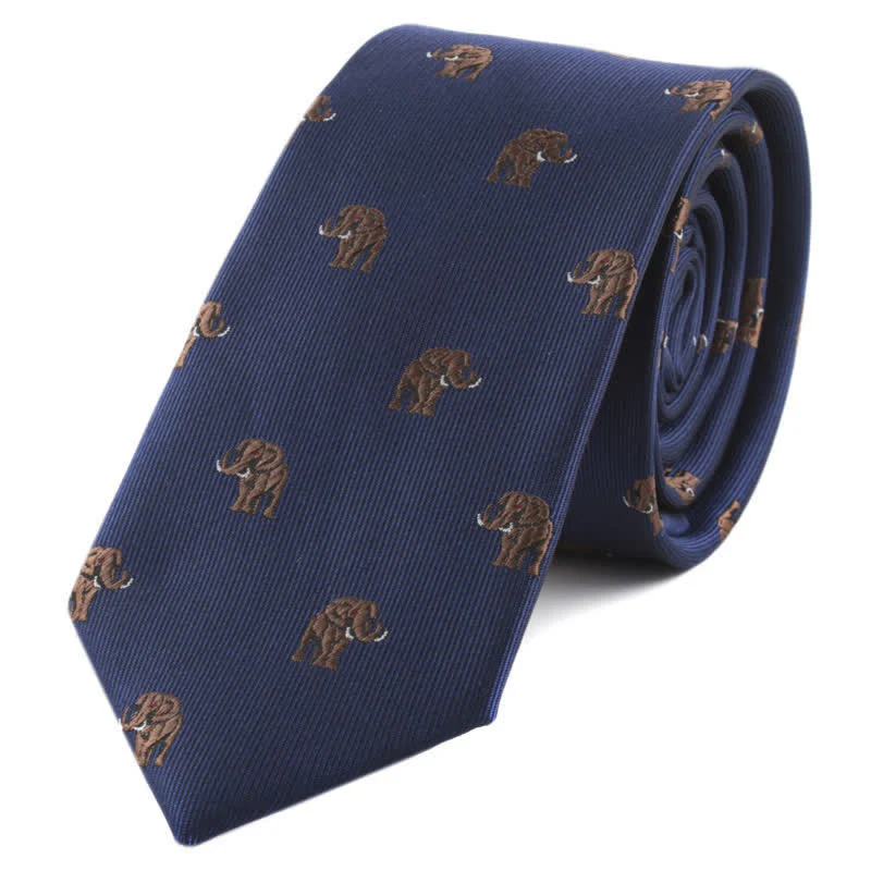 Men's Animals Poker Motifs Necktie - Image 9