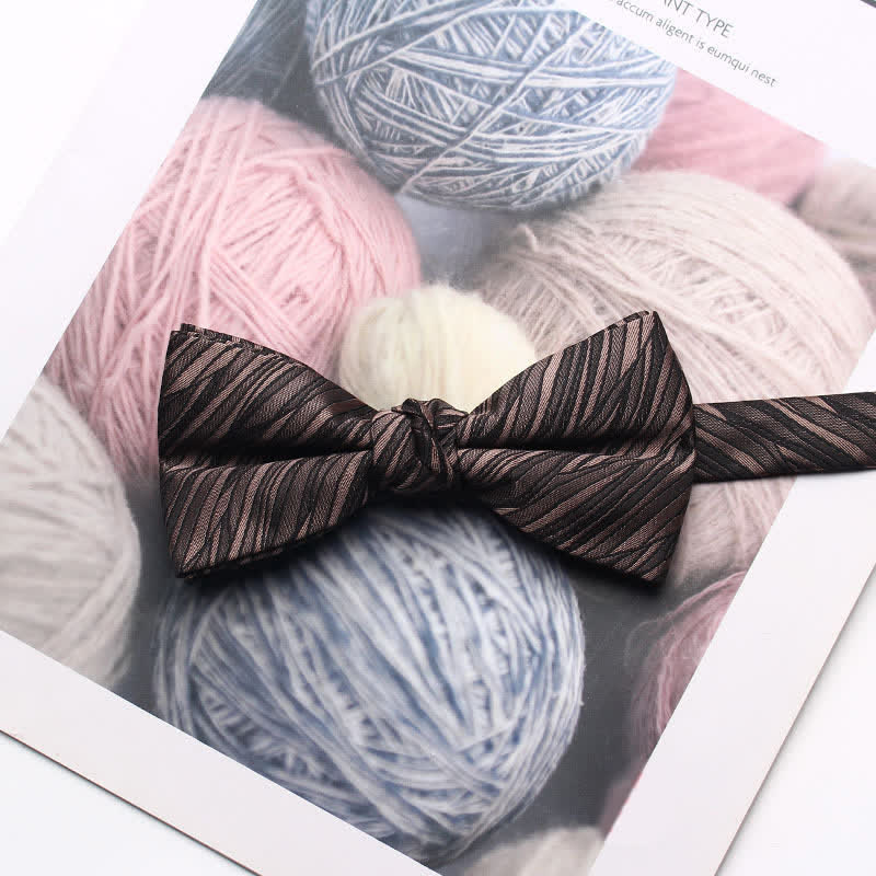 Men's Antique Yarn-dyed Jacquard Bow Tie - Image 11