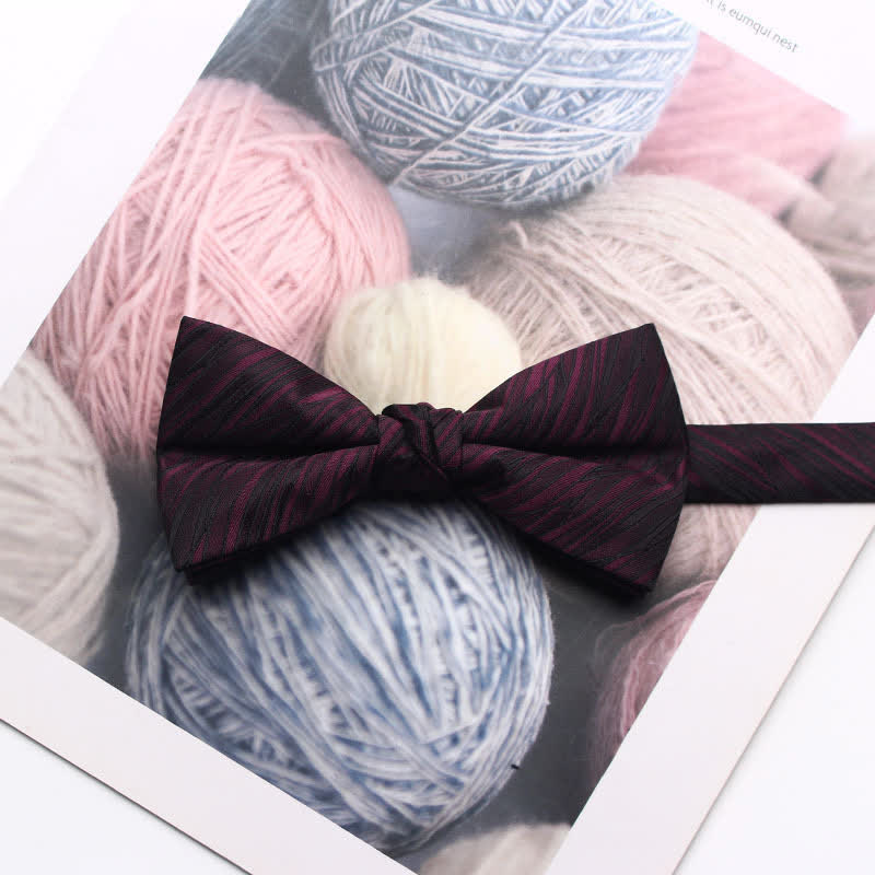Men's Antique Yarn-dyed Jacquard Bow Tie - Image 12