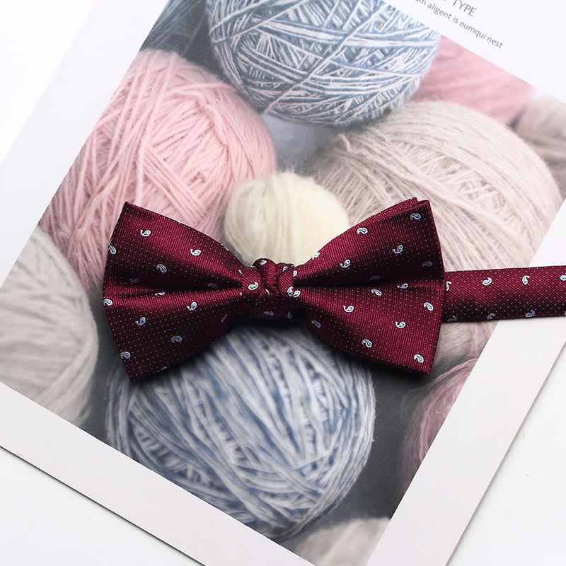 Men's Antique Yarn-dyed Jacquard Bow Tie - Image 13