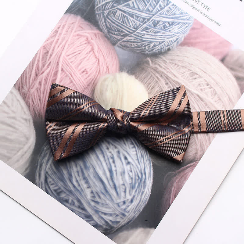 Men's Antique Yarn-dyed Jacquard Bow Tie - Image 15