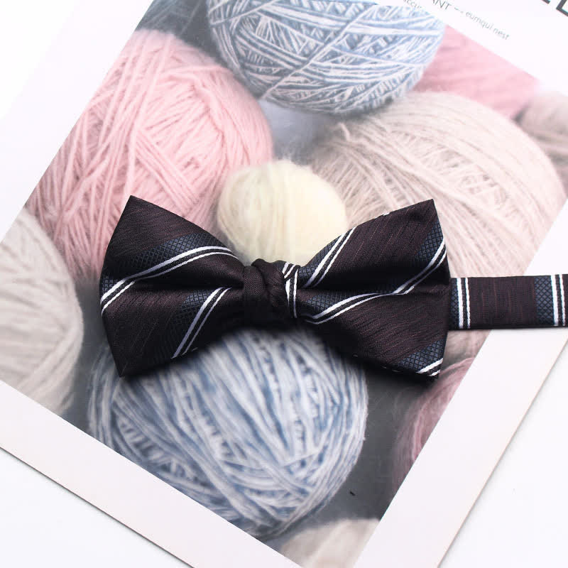 Men's Antique Yarn-dyed Jacquard Bow Tie - Image 17