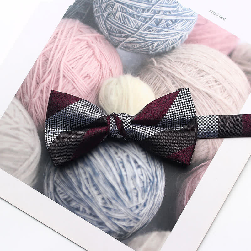 Men's Antique Yarn-dyed Jacquard Bow Tie - Image 22