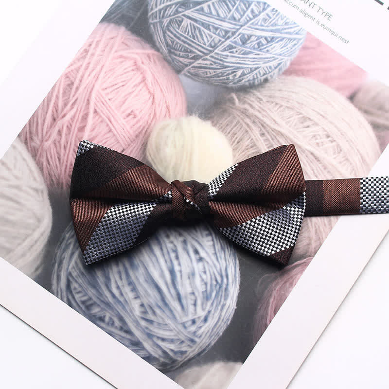 Men's Antique Yarn-dyed Jacquard Bow Tie - Image 23