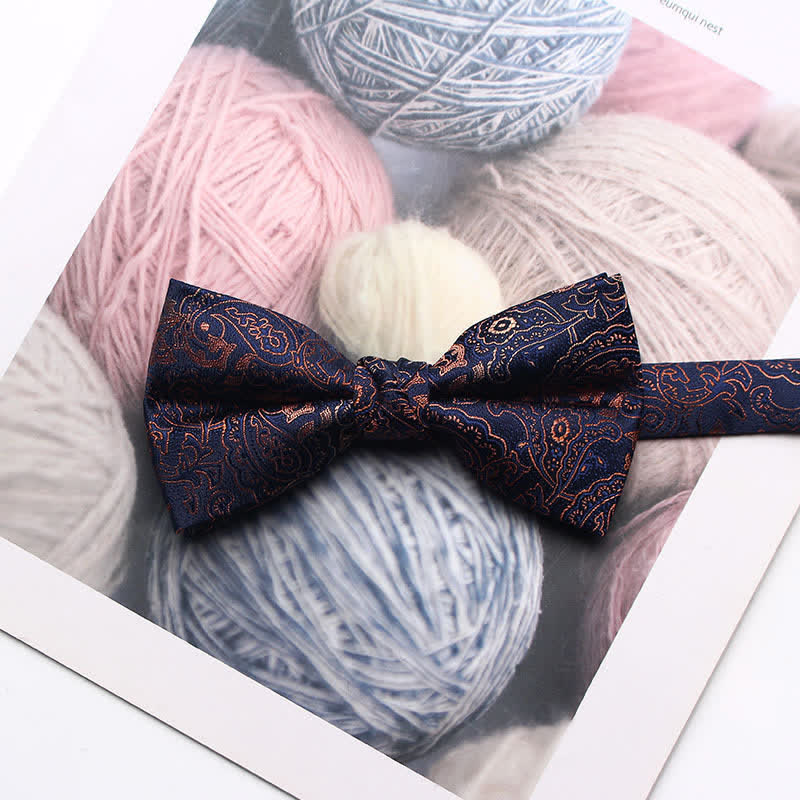 Men's Antique Yarn-dyed Jacquard Bow Tie - Image 27