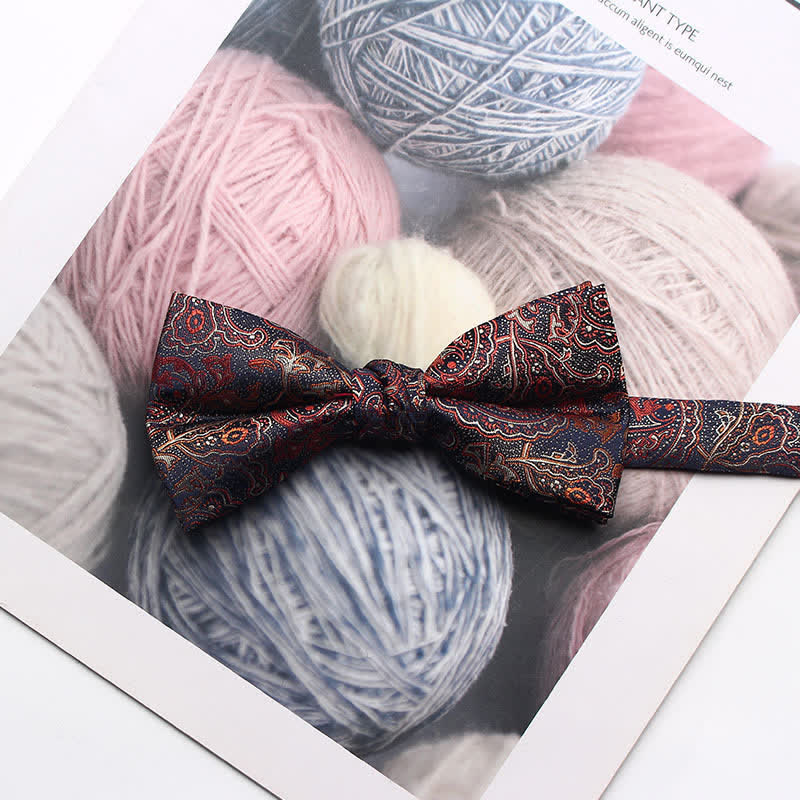 Men's Antique Yarn-dyed Jacquard Bow Tie - Image 28