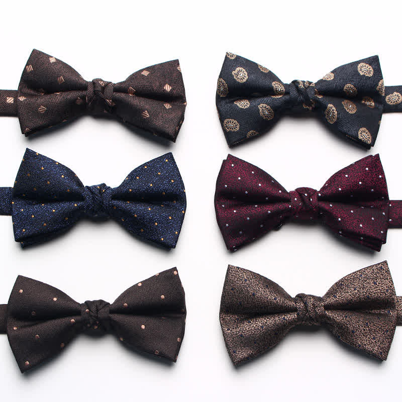 Men's Antique Yarn-dyed Jacquard Bow Tie - Image 3