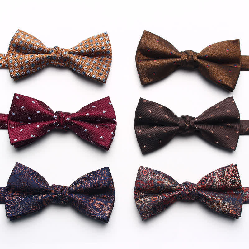 Men's Antique Yarn-dyed Jacquard Bow Tie - Image 4