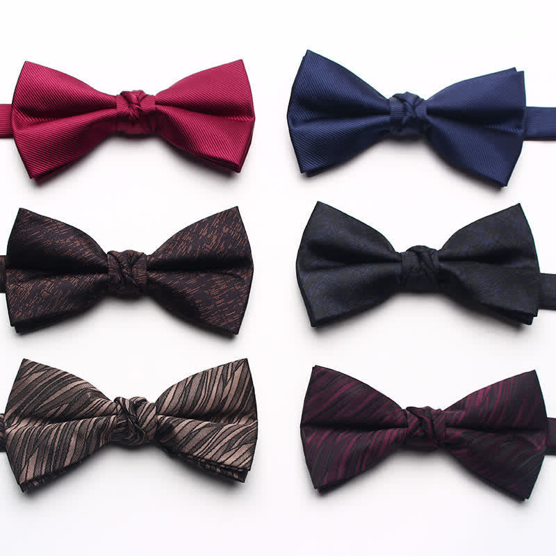 Men's Antique Yarn-dyed Jacquard Bow Tie - Image 5