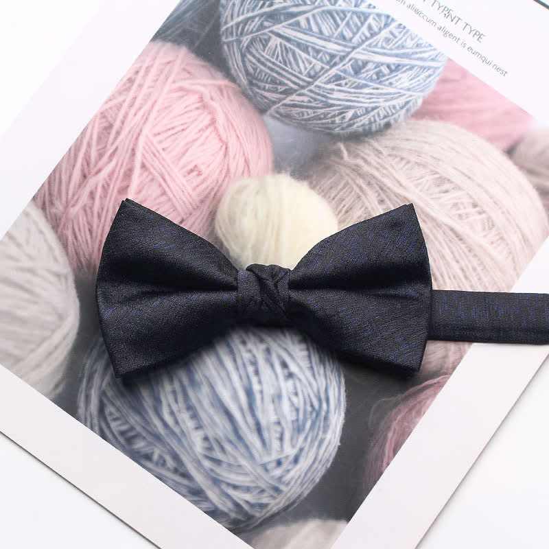 Men's Antique Yarn-dyed Jacquard Bow Tie - Image 6