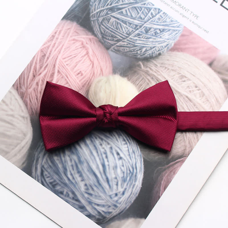Men's Antique Yarn-dyed Jacquard Bow Tie - Image 7