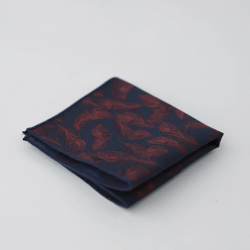 Men's Artsy Floral Leave Pattern Pocket Square - Image 11
