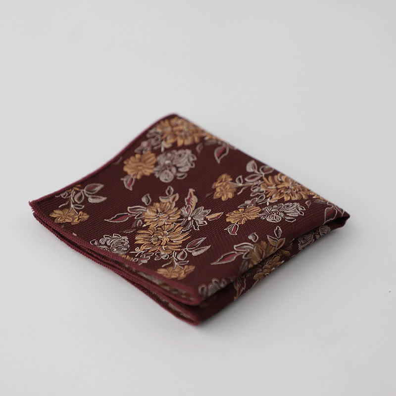 Men's Artsy Floral Leave Pattern Pocket Square - Image 12