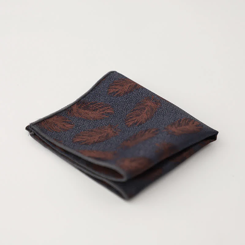 Men's Artsy Floral Leave Pattern Pocket Square - Image 17